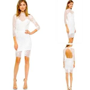 🍋 FOR LOVE AND LEMONS LACE WHITE ROSETTE DRESS COLLAR